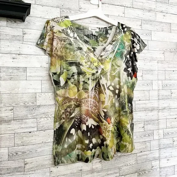 Dress Barn M Watercolor Floral Top – Lightweight Everyday Blouse - Picture 5 of 8